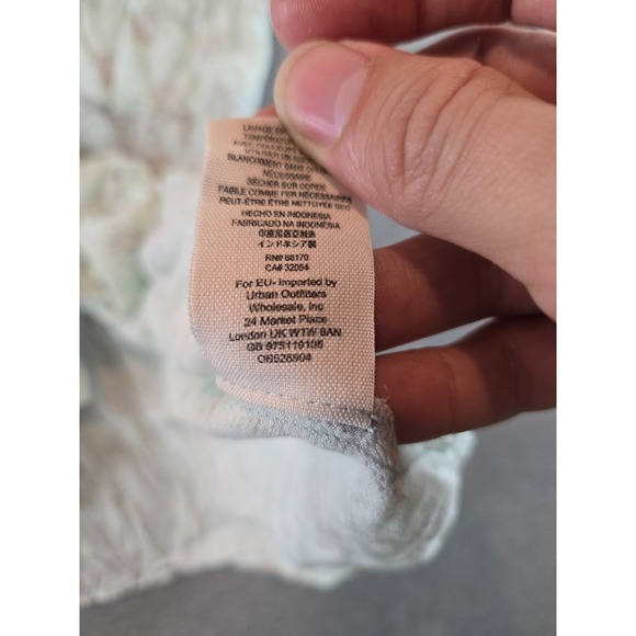 Free People Tunic Top Size XS Mint Green Rolling Hills Print Bell Sleeve Boho - Picture 5 of 11